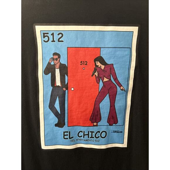 SELENA El Chico Del apartamento 512 BINGO LOTERIA CARD SINGER T-SHIRT Small - Picture 2 of 8